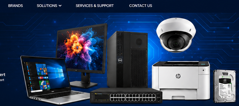 IT hardware products including laptop, server, CCTV camera, printer, switch and hard disk